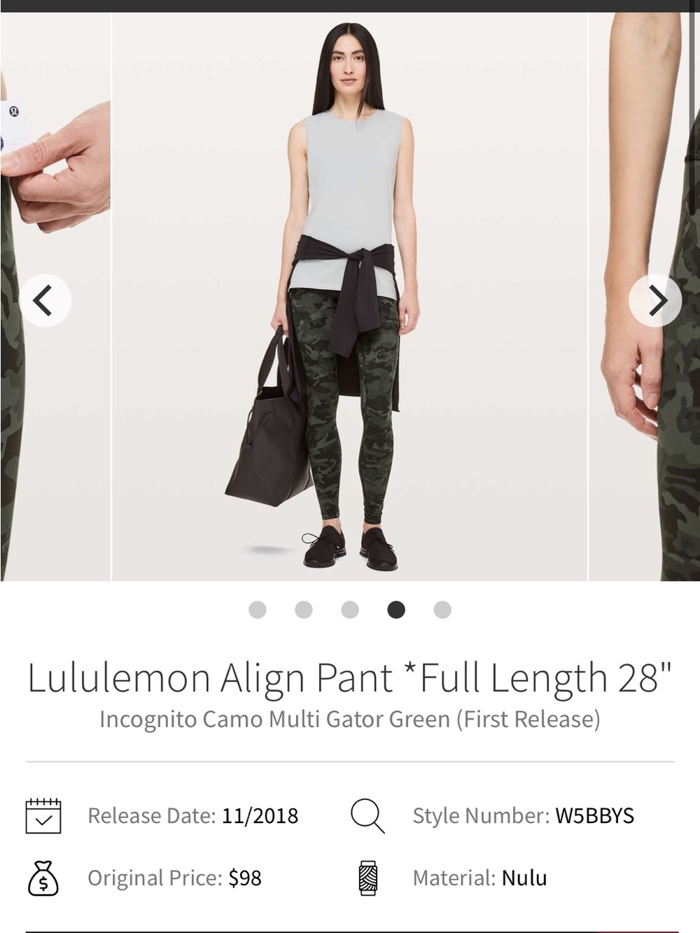 lululemon athletica Align Full Length Leggings - Gator Green Camo